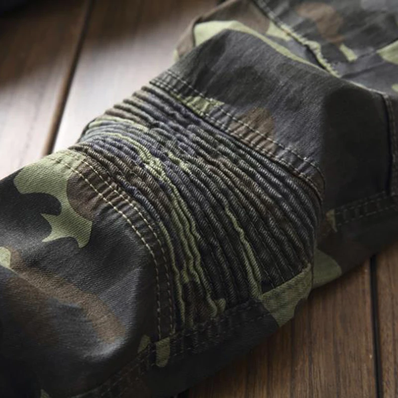 Джинсы мужские камуфляжные с карманами повседневные классические модные брюки