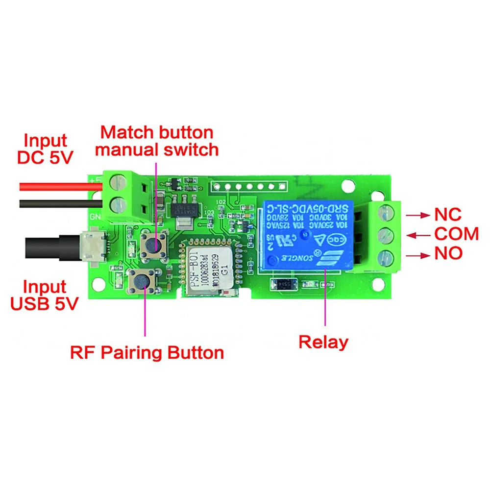 Умный релейный модуль Wi-Fi TimerDC5V беспроводной пульт дистанционного управления