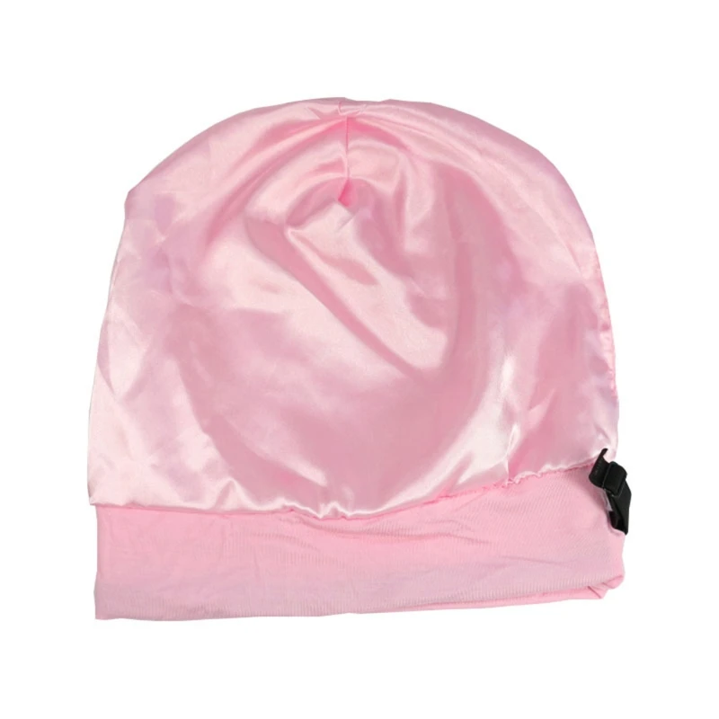 Satin Lined Sleep Cap Hair Cover Bonnet Adjustable Elastic Silky Slouchy Skull Beanie Solid Color Night Sleeping Hat Turban M6CD |