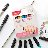 8pcs 1 7mm nail art pen 3d design nail beauty polish pen waterproof quick drying nail beauty tools for nail art diy decoration