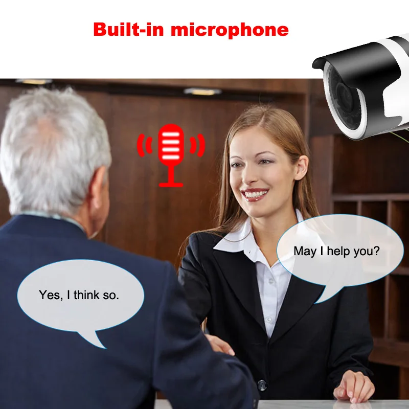 Беспроводная Wi Fi IP камера 5 Мп наружная безопасности водонепроницаемая с