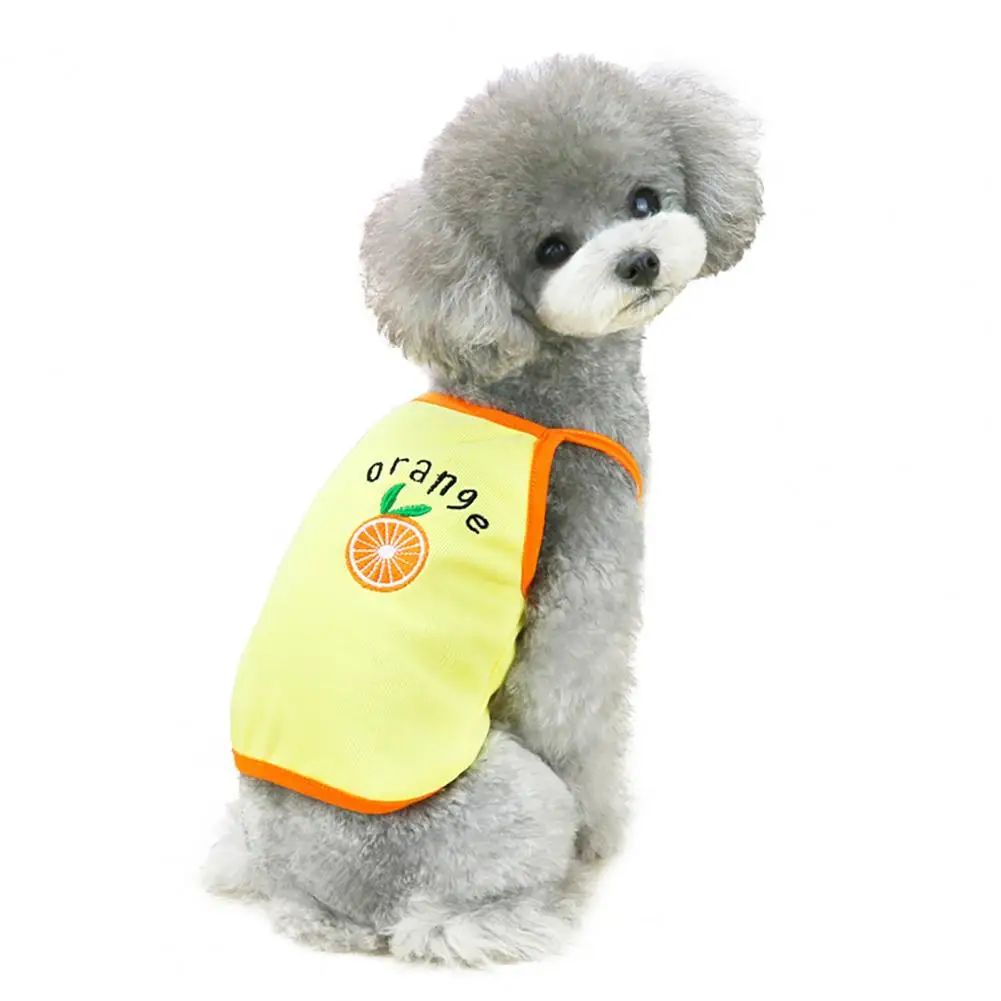 

70% Dropshipping!!Camisole Fruit Pattern Embroidery Two-legged Dog Cloth Breathable Soft Vest for Pet