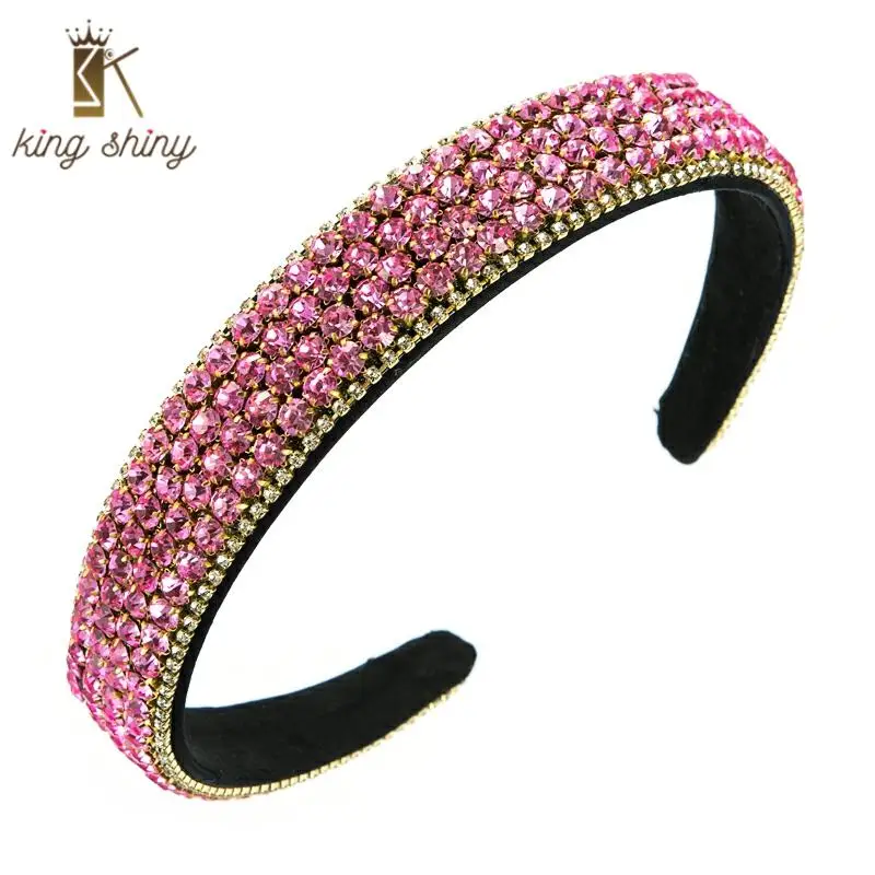 

Elegant Ins Explosion Design Full Color Rhinestone Headband Luxurious Crystal Hairband for Woman Female Party Hair Accessories