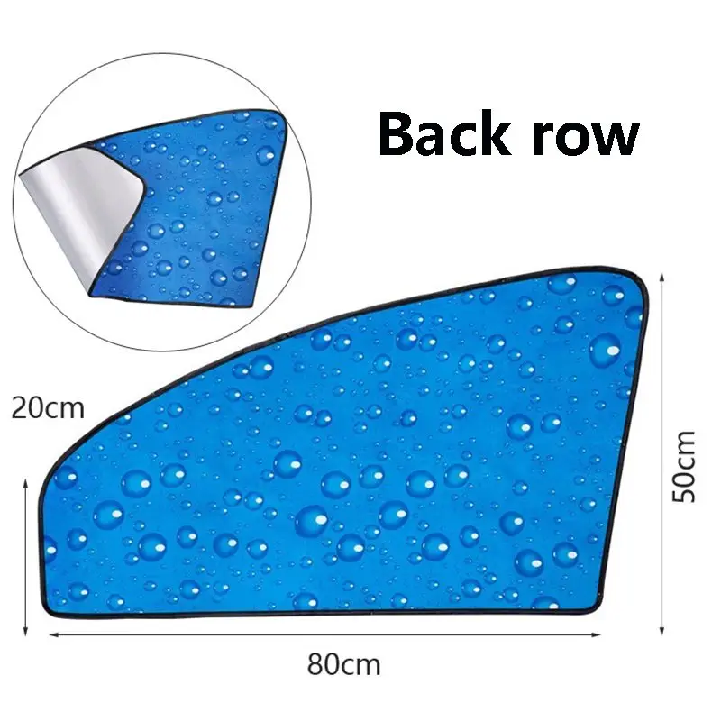 

Magnetic Retractable Automobiles Side Window Sunshades Water Drop Pattern Car Curtains Visor For Left Right Back Row Window