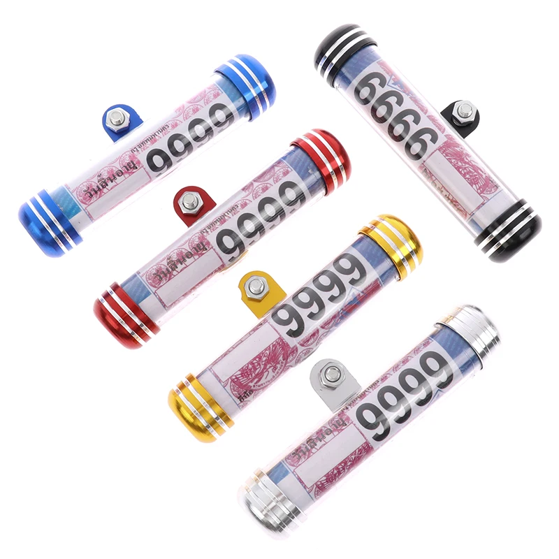 

1pc Motorcycle Motorbike Tube Tax Disc Cylindrical Holder Frame License Plate