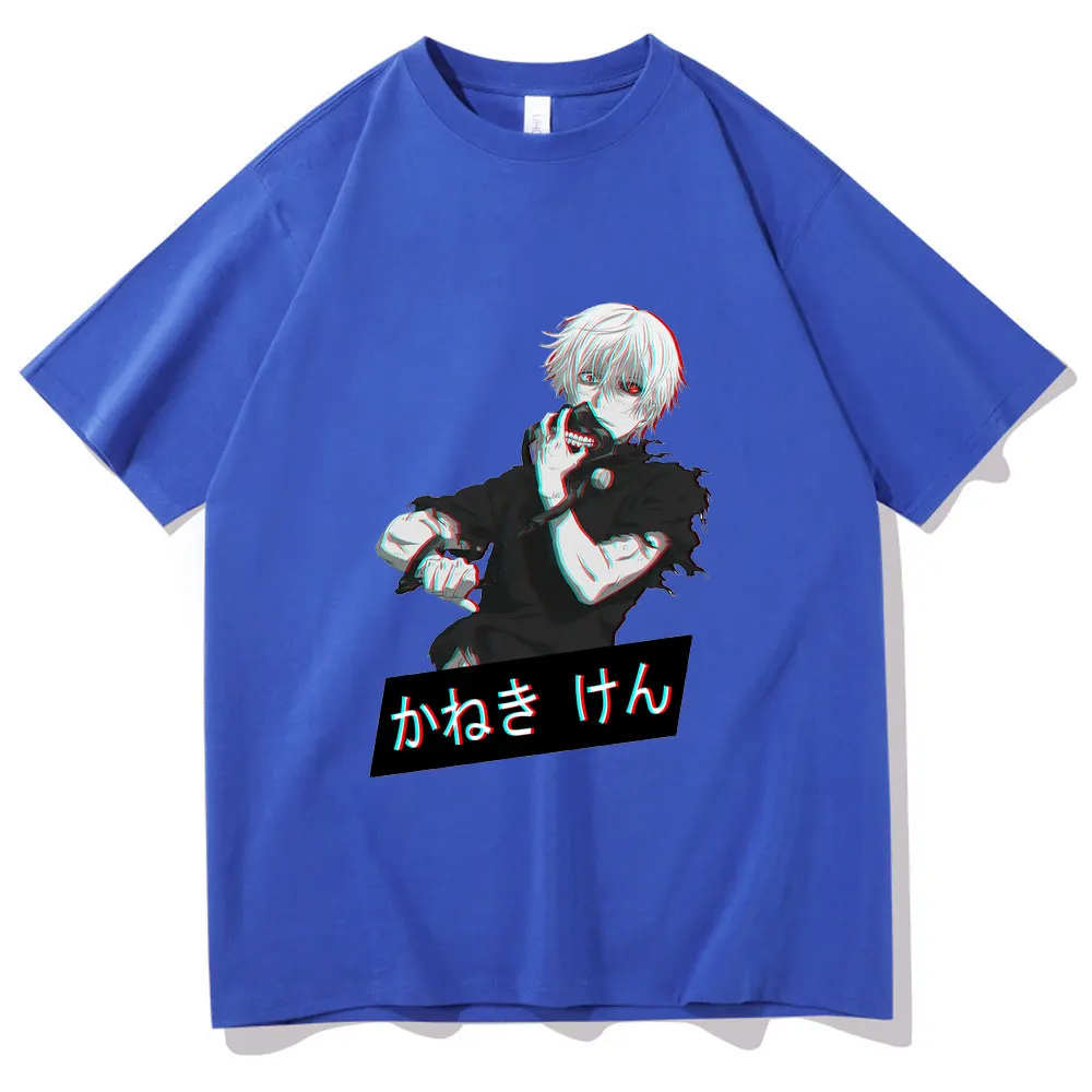 

Personality Design Anime Tokyo Ghoul Ken Kaneki Printing Short Sleeve Tee Men Loose Style T-shirt Summer Unisex Fashion Tshirt