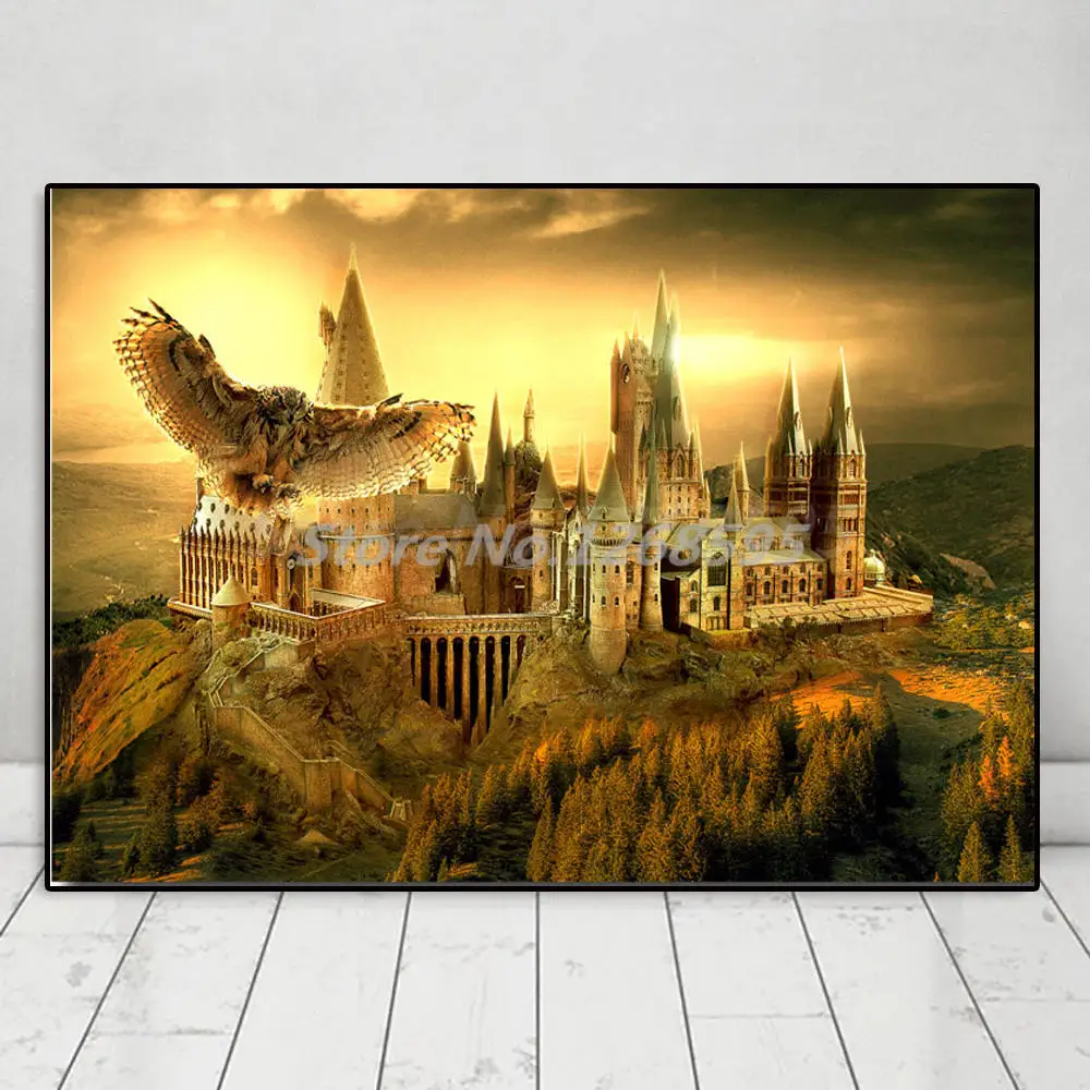 Школьный постер Harries в виде совы Хогвартса Картина на холсте Настенная картина