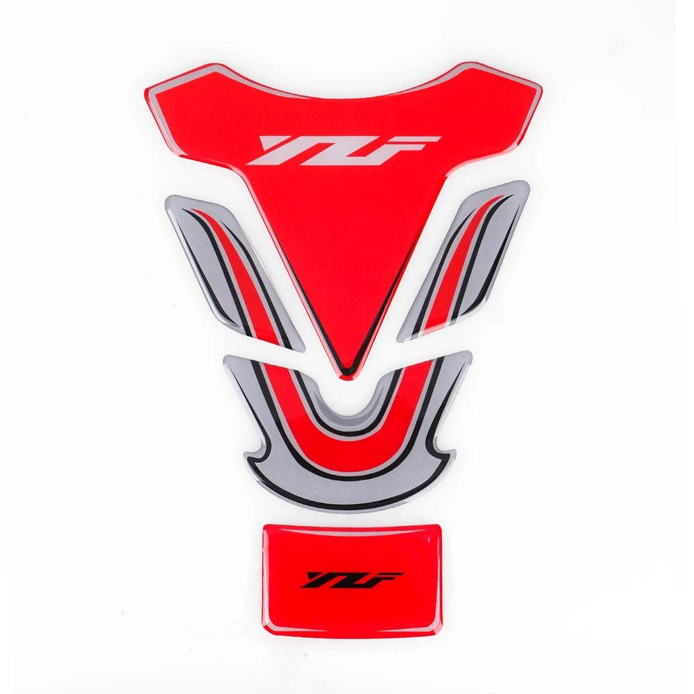 Для Yamaha YZF R1 R3 R6 R1M R15 R125 R25 Танк Pad стикеры Duke390 Tankpads защита 3D наклейка эмблема двигателя запчасти YZFR1 YZFR3 - Цвет: red