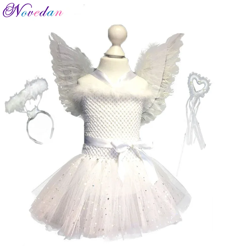 Обувь для девочек на Хэллоуин Рождество костюм крылья Ангела детей день рождения