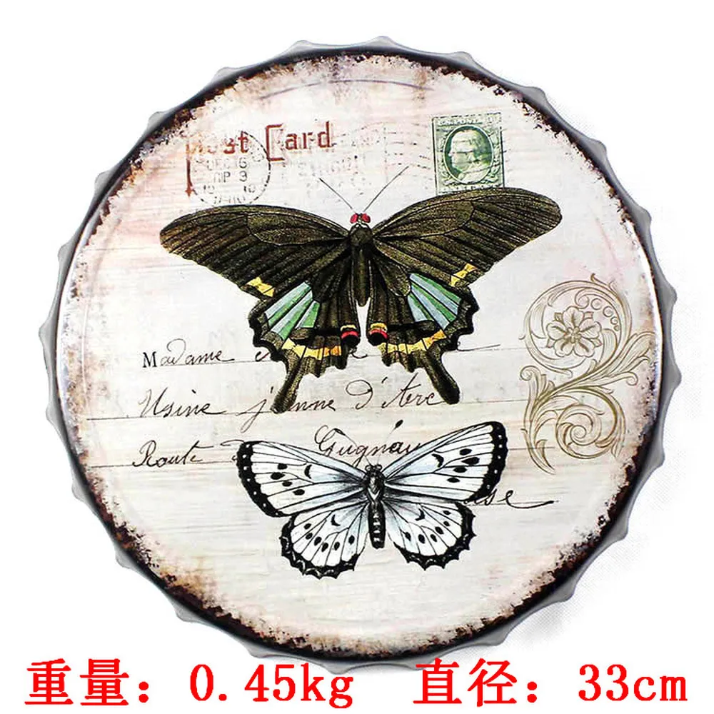 Новое поступление жестяная вывеска &quotкрасочная бабочка&quot Винтажная