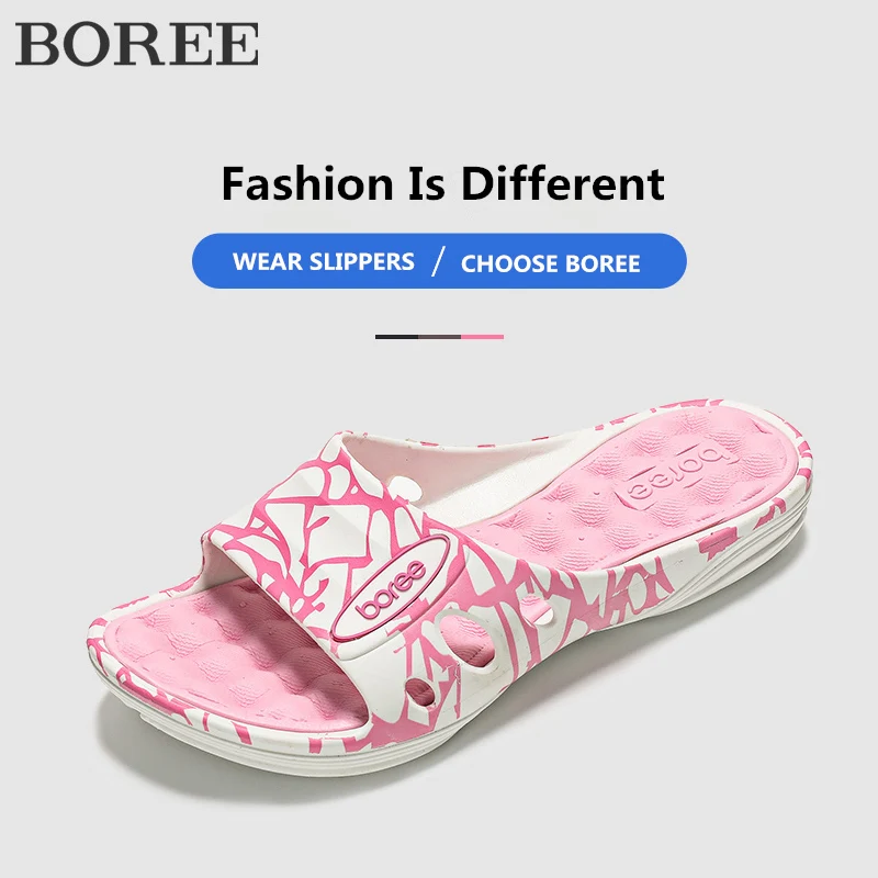 Сланцы BOREE женские домашние удобные мягкие тапочки Нескользящие Эва плоская
