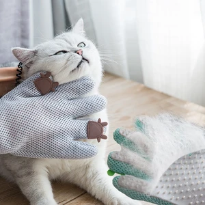 Cat Floating Hair Pet Hair Removal Brush Dog Bathing Massage Comb Silicone Hair Removal Gloves Pet Products