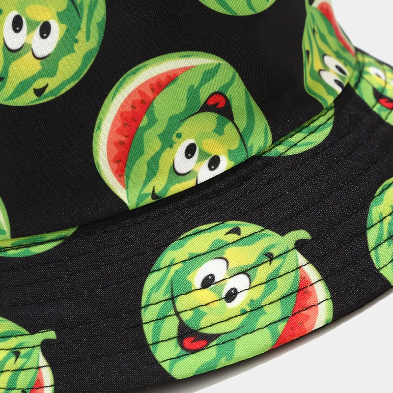 Панама с принтом винограда для мужчин и женщин шляпа двухсторонняя забавными