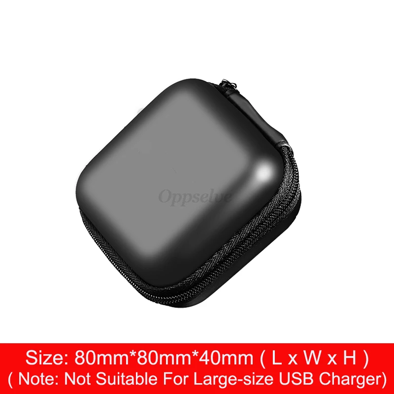 Black Аксессуары для мобильных телефонов, чехол для наушников, сумка для Apple Airpods Earpods, наушники, USB кабель, зарядное устройство, карта, посылка для хранения - Цвет: Black