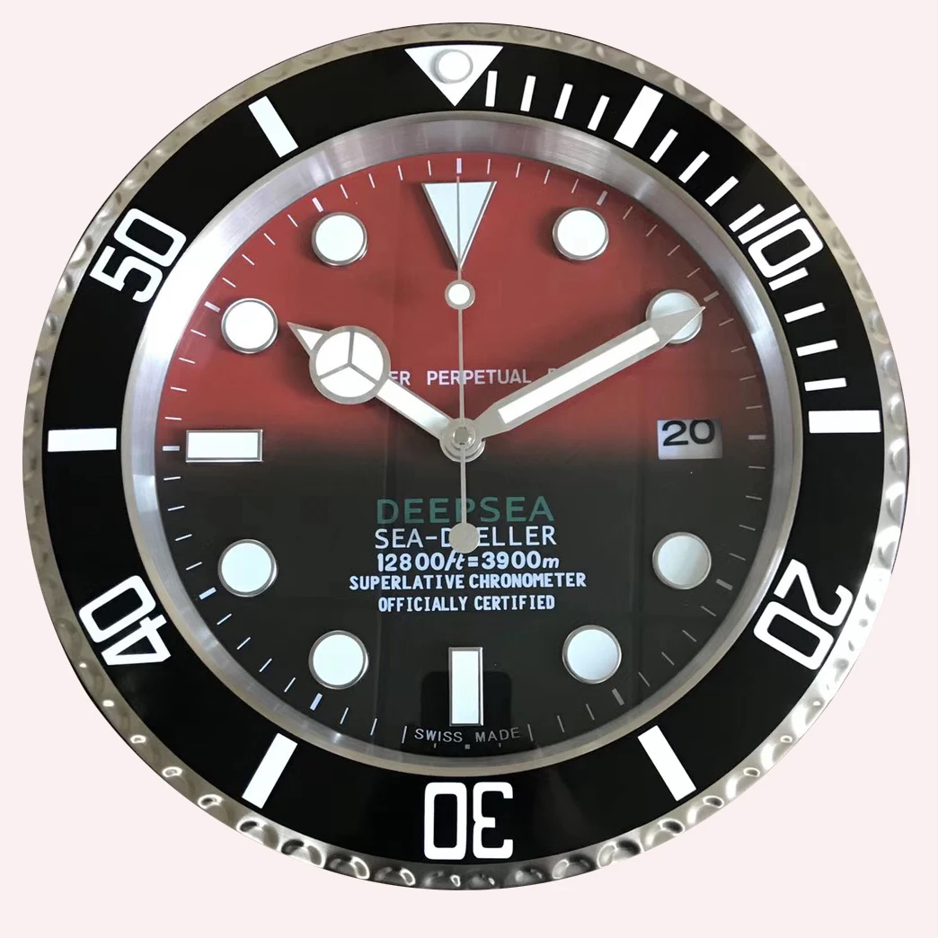 Большие настенные часы с градиентом современный дизайн Светящиеся Настенные