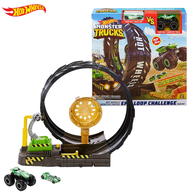 

Hot Wheels Monster Trucks Epic Loop Challenge Play Set Includes Monster Truck and 1:64 Scale Hot Wheels Car Toy for Gift GKY00