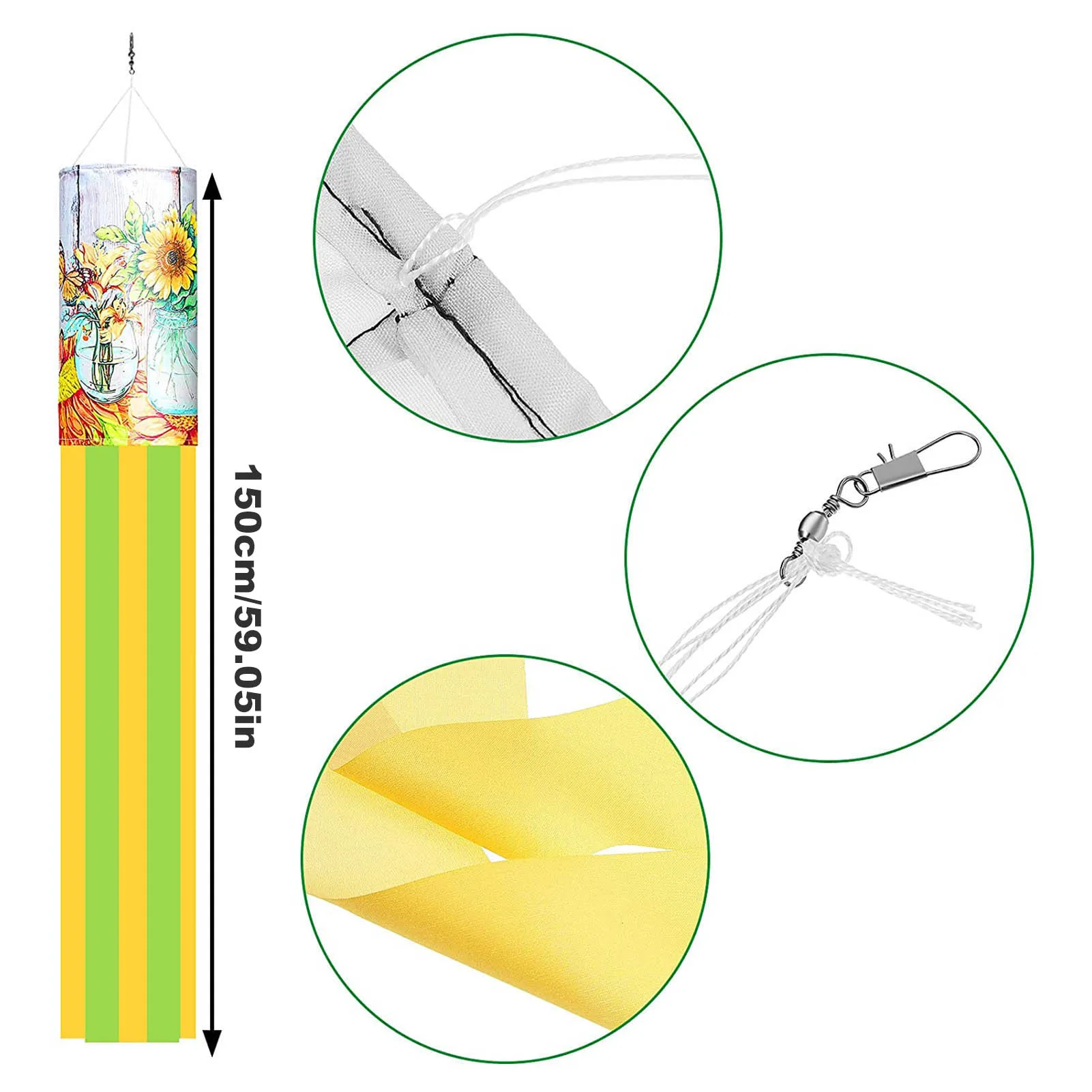 

Colorful Windsock Flag Butterfly Waterproof Anti-Fade Garden Windsock For Home Lawn Outdoor Wind Chimes Garden Decoration