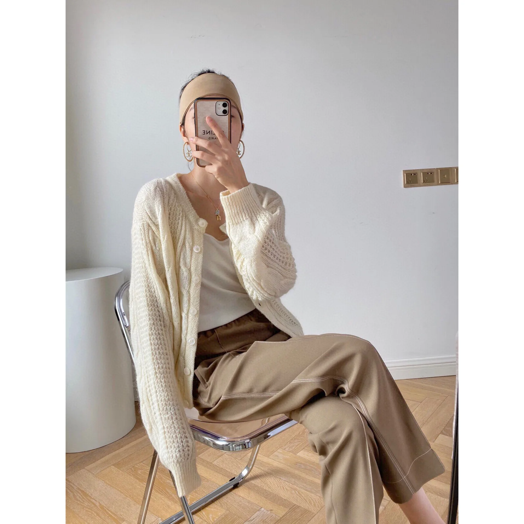

Sweater Mohair Women Knit Loose Cardigan Jacket Autumn