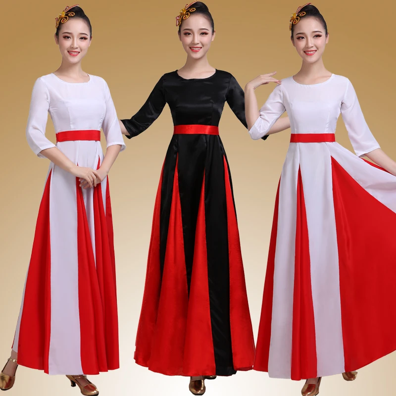 Платье для выступлений хора женское длинное платье хор сцены групповое пожилых