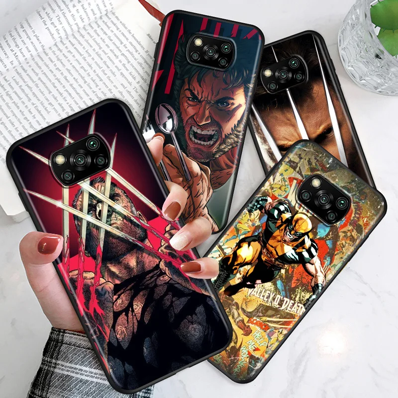 

Marvel Superhero Wolverine For Xiaomi Poco C3 M3 M2 X3 NFC X2 F2 Pro F1 F3 Mi Play Mix 3 A2 Lite A1 5X GT Black TPU Phone Case