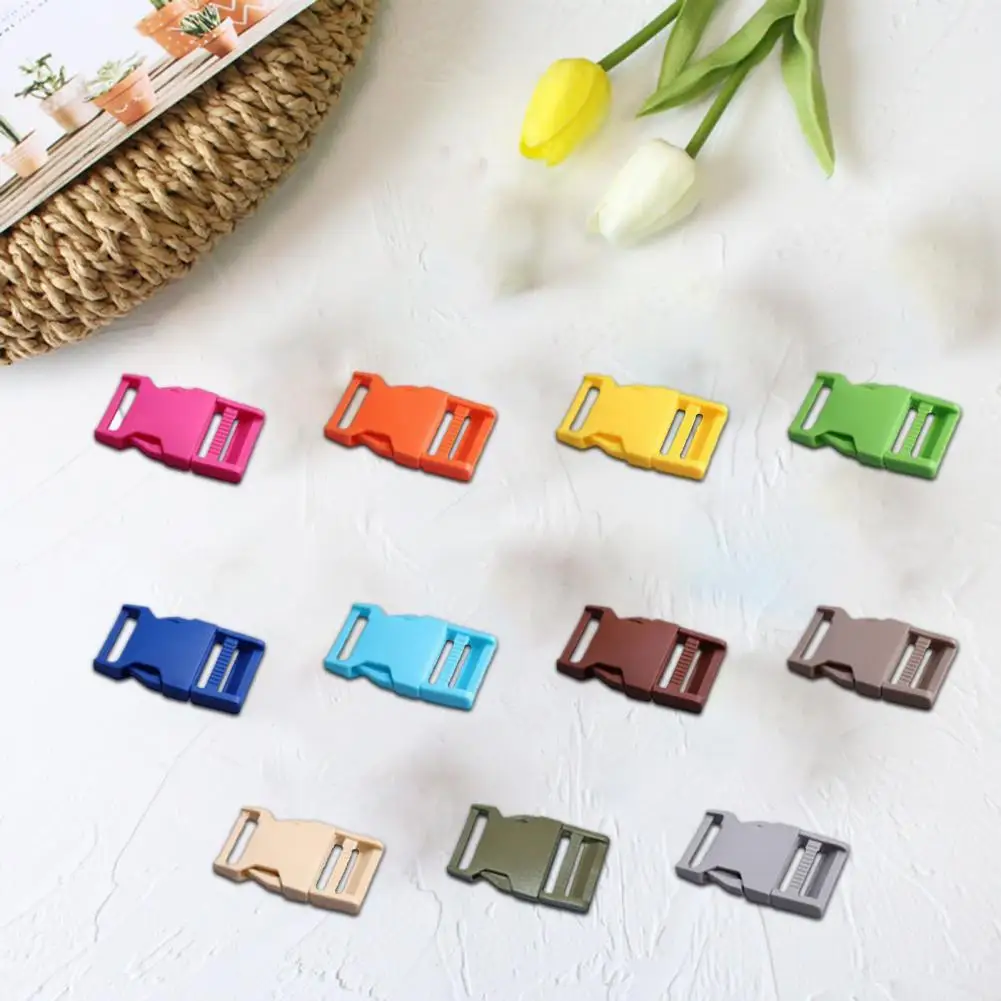 

80% Hot Sale 10Pcs Clips Buckles Simple Thicker Convenient Colorful Plastic Buckles for Lanyards