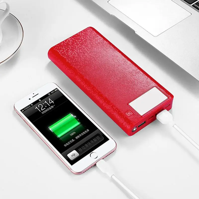 QC 3 0 Dual USB + Type C PD 8x18650 аккумулятор DIY Power Bank Box светодиодное быстрое зарядное
