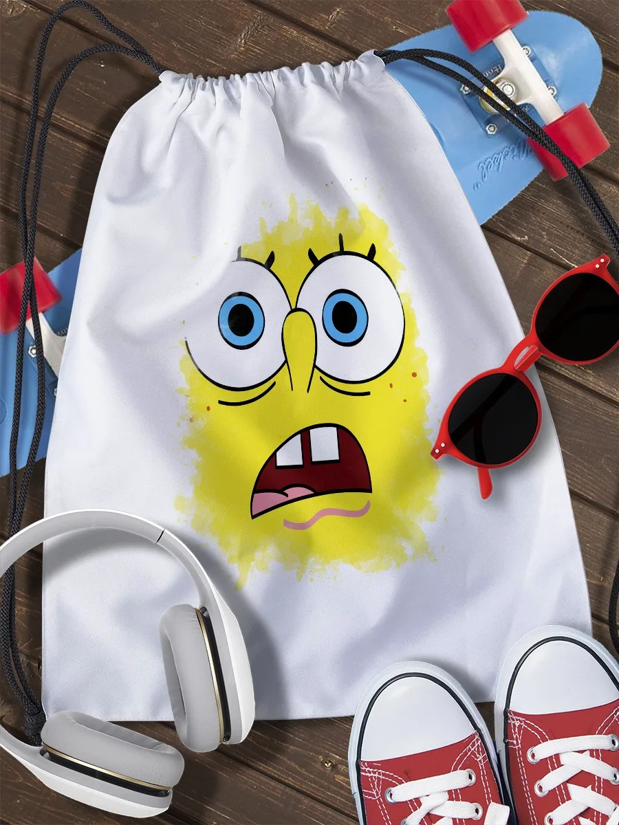 Мешок для сменной обуви Sponge Bob (Мультфильмы губка боб квадратные штаны) - 20130 | Дом и