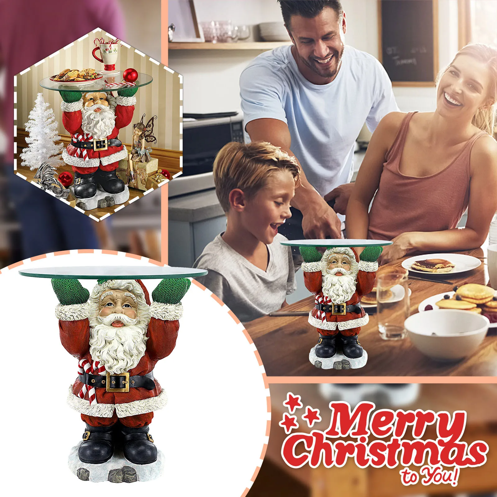 

Christmas Snowman Treats Holder Fruit Plate Decoration Resin Snowman Statue 2022 New Year's gift only desktop decoration