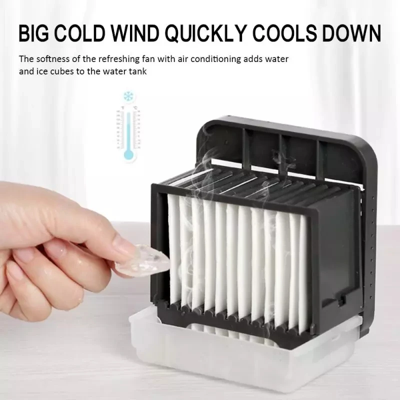 

2021 New USB Portable Air Cooler Fan Mini Air Conditioner Light Desktop Air Cooling Fan ar condicionado porttil eletrodomestico