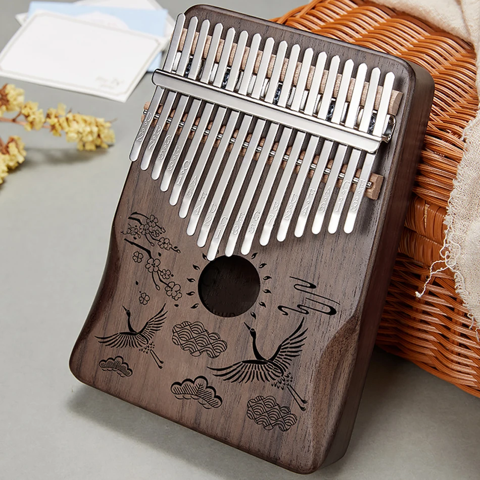 

17 Keys Kalimba Thumb Piano Wood Mbira Finger Piano High Quality Mahogany Body Musical Instrument Handguard Creative Music Box