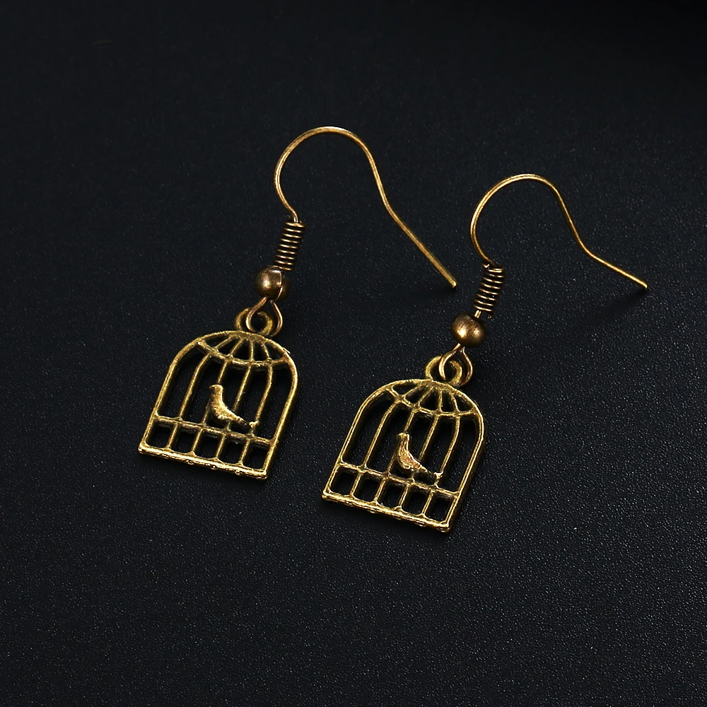 Женские винтажные серьги-подвески в форме птички Винтажные стиле ретро милые