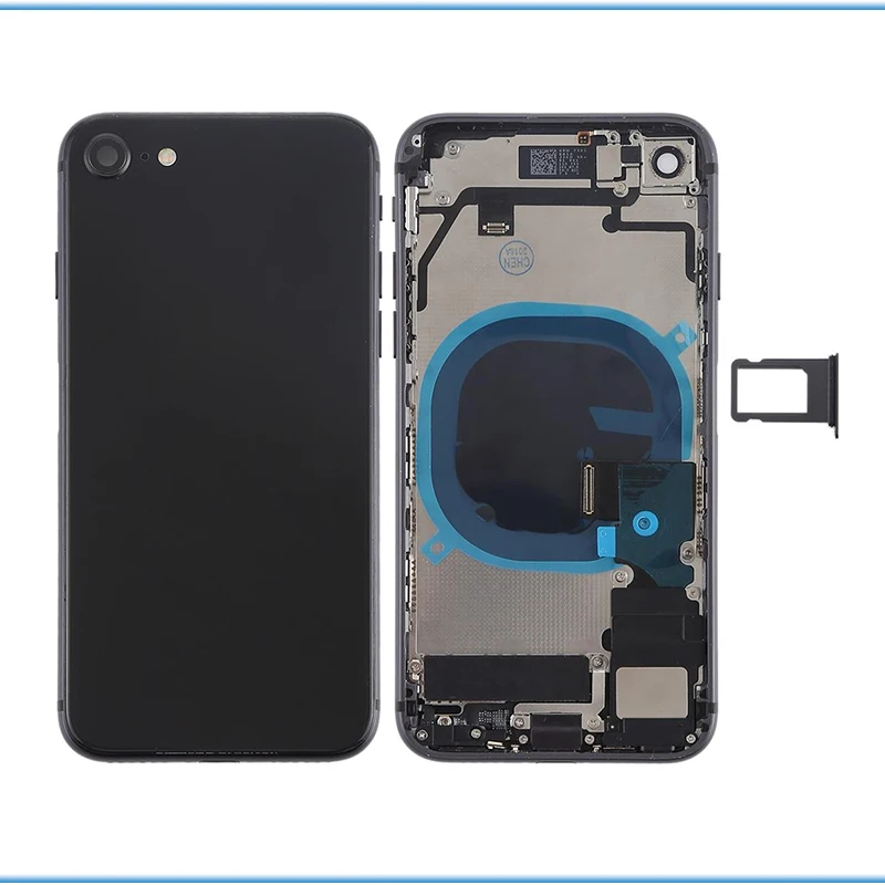 High quality For iphone X XR  Back Housing Assembly Full Middle Frame Chassis Rear Battery Cover With Back Glass Flex Cable CE