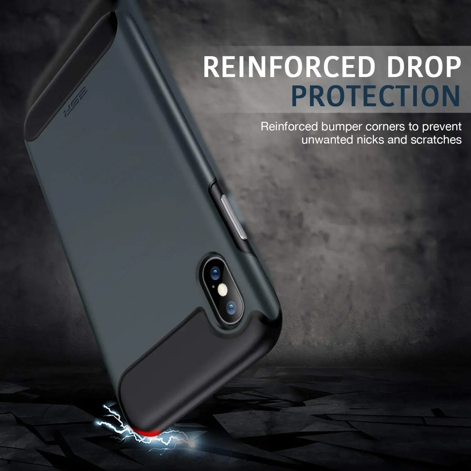ESR Rambler Прочный сверхпрочный чехол для iPhone X/XS/XR/XS Max бампер Броня чехол 360 Защитный амортизирующий ТПУ чехол XS чехол