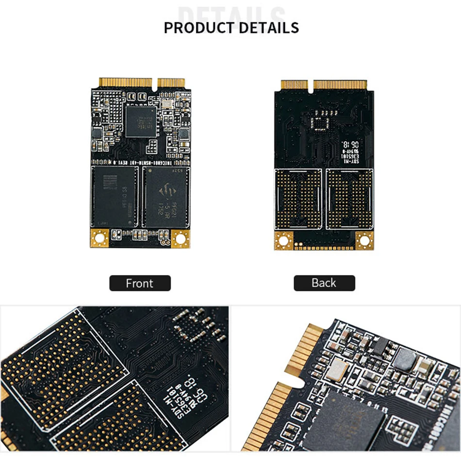 Твердотельный накопитель KingSpec для ПК SSD диск mSATA на 120 ГБ 240 512 1 ТБ 2 HDD 3x5 см
