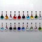 Камаль 30 шт. 14 мм 15 цветов K9 кристалл Восьмиугольные бусины одно отверстие призма люстра лампа часть занавеска украшение для дома