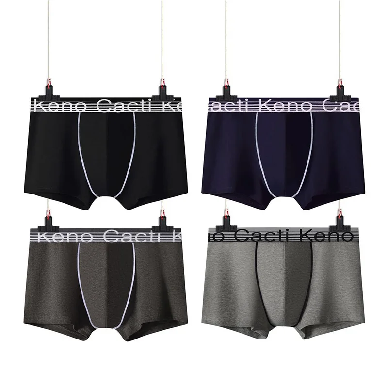 4 шт./лот боксеры мужское нижнее белье хлопковые мужские cueca masculina трусы большие
