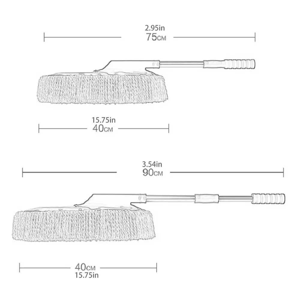 

Retractable Car Cleaning Brush Mop Car Dust Collector Multifunctional Car Washing Brush Microfiber Dust Mop