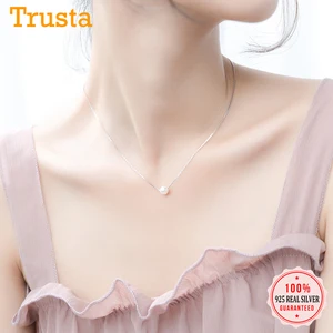 Серебро 925 пробы с жемчужиной, 6, 8, 10 мм, 40 см