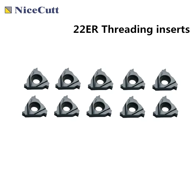 

Nicecutt 10 шт. 22ER резьба токарная вставка вольфрамовый карбид лезвие MER инструменты для токарных инструментов
