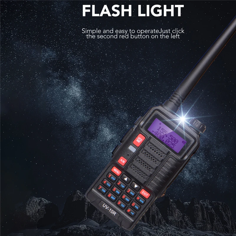 2 шт Baofeng UV 10R Профессиональный иди и болтай Walkie Talkie S Высокое Мощность 10 Вт Dual Band