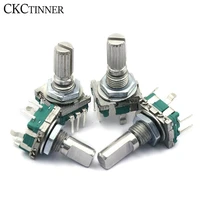 5pcs plum handle 15mm 20mm rotary encoder coding switch ec11 digital potentiometer with 5 pin switch