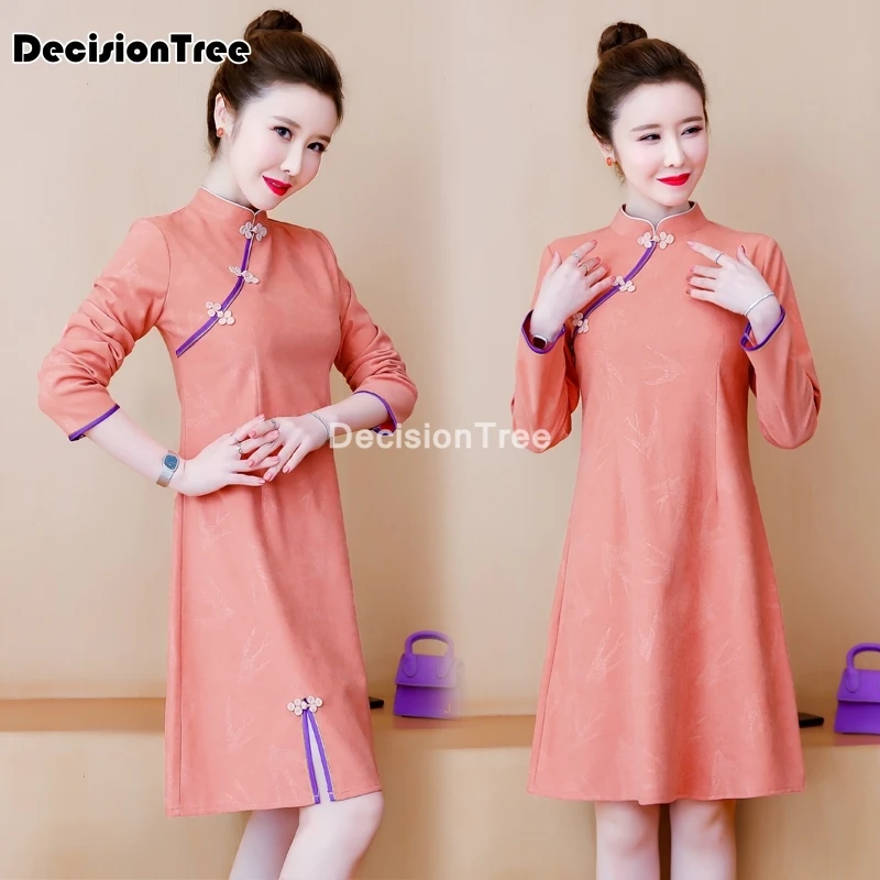 2021 китайское платье cheongsam платья винтажные qi pao женское Формальное длинное с