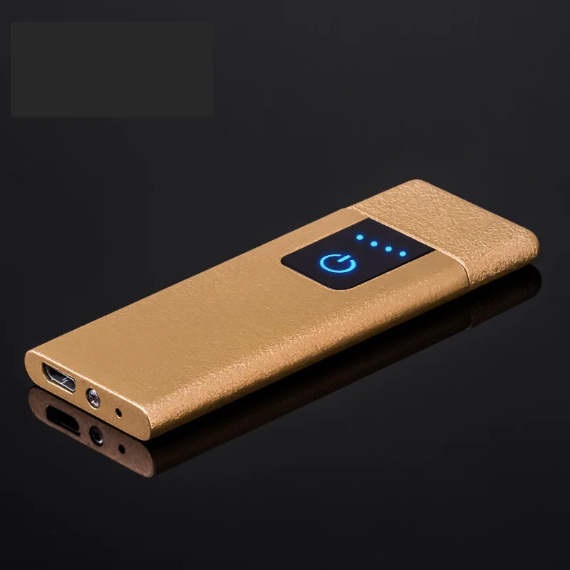 Ультратонкая креативная ветрозащитная зажигалка с USB зарядкой и дисплеем