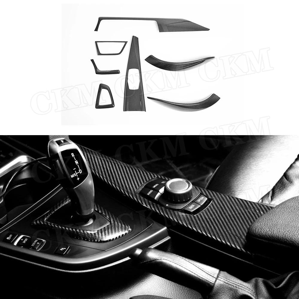 

Центральная консоль из сухого углеродного волокна, панель переключения передач, отделка, наклейки, крышки рамы дверной ручки для BMW 4 серии ...