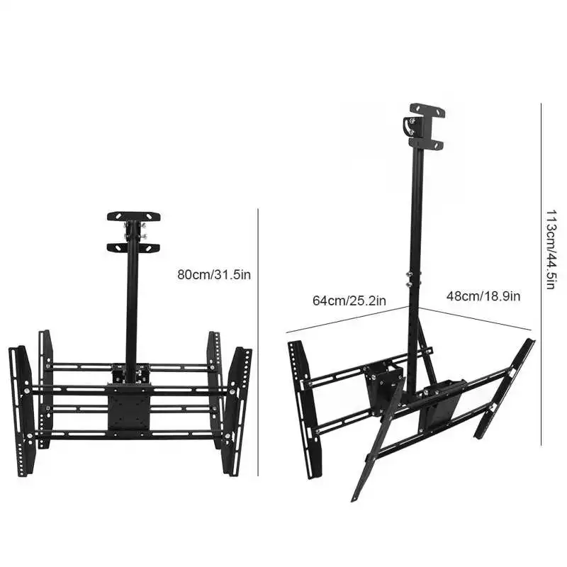 

TV Bracket Double Screen TV Ceiling Mount Bracket Hanger for 37-70 Inch TV Retractable Adjustable Height bracket