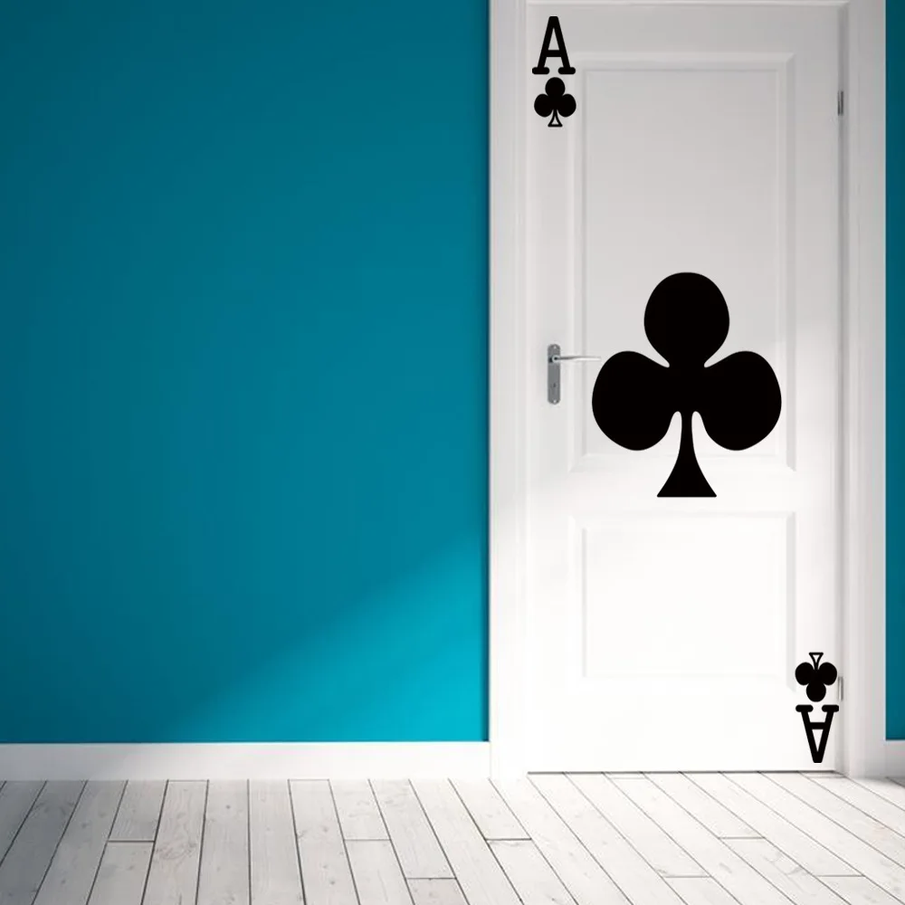 Креативные наклейки для стены с колодой игральных карт для игр и декорирования спальни дома, виниловый декор.