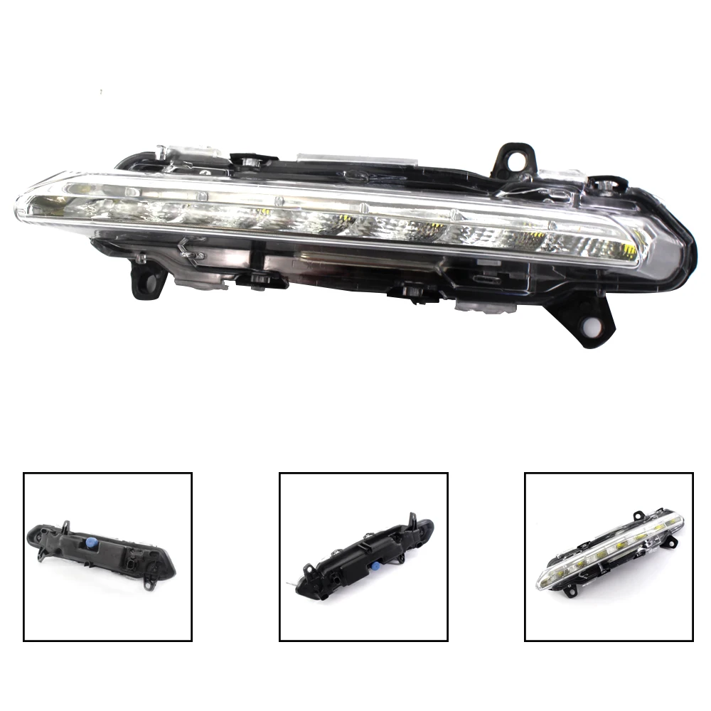 1pc left Автомобильный светодиодный DRL Дневной ходовой светильник, противотуманный автомобильный Дневной светильник, автомобильный противотуманный светильник для Mercedes BENZ S-Class W221 S350 S500 2009-2013 - Цвет: 1pc left