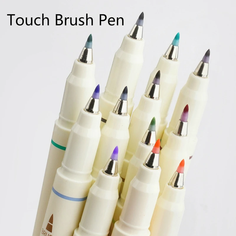 3 шт./компл. цветная ручка с сенсорной кистью маркеры для каллиграфии кисть