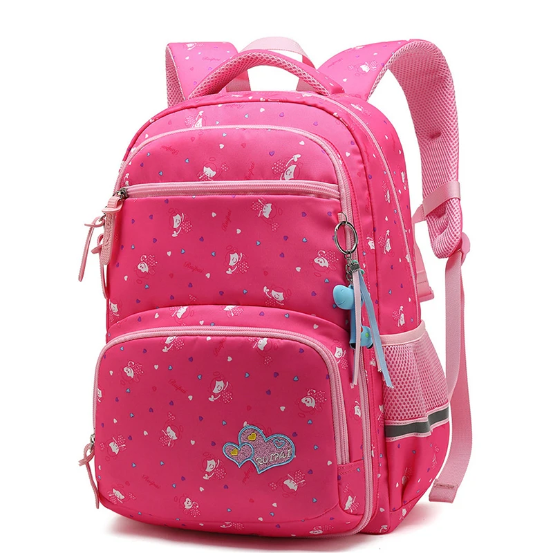 children Floral printing Cute schoolbags For girls Princess backpack waterproof school bags child Multifunction school bags