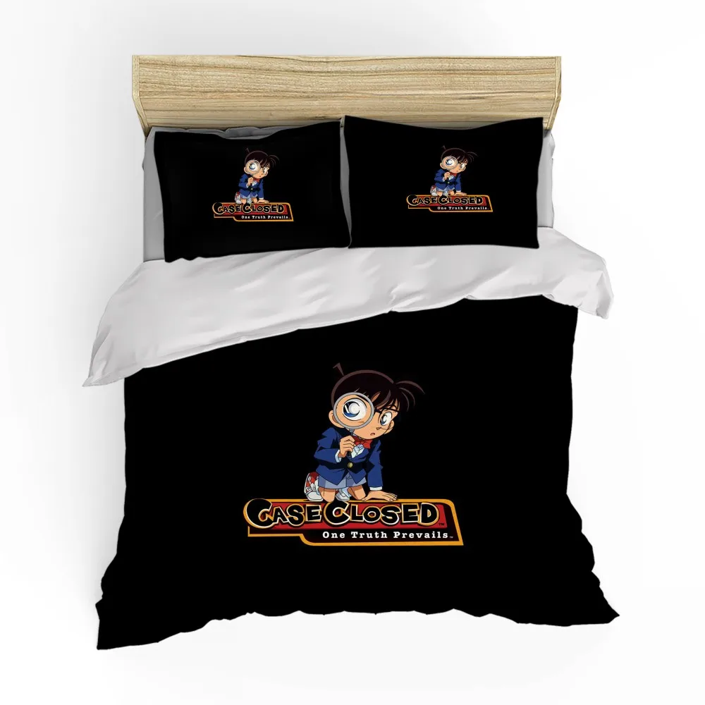 

Anime Detective Conan 2/3 Piece Bedding Set Cartoon Kids 3d Printed Duvet Cover Set With Pillowcase Twin Full Queen King Size